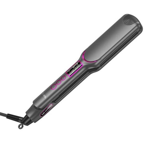 Гребінець для випрямлення волосся з цифровим дисплеєм HOCO HP42 Wide board hair straightener with digital display(EU) Gray (6942007631648)