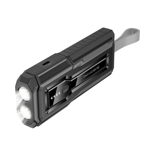 Зовнішній акумулятор BOROFONE BJ54 Graceful 22.5W+PD20W fully compatible flashlight power bank (10000mAh) Black (6941991111617)
