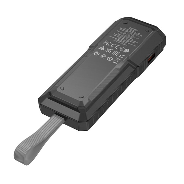 Зовнішній акумулятор BOROFONE BJ54 Graceful 22.5W+PD20W fully compatible flashlight power bank (10000mAh) Black (6941991111617)