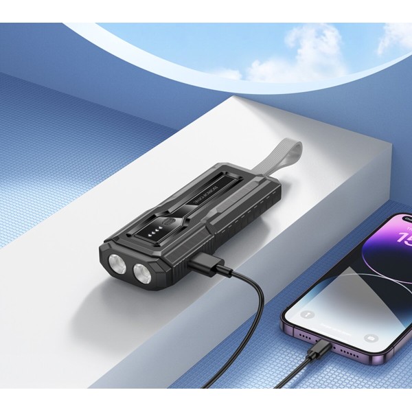 Зовнішній акумулятор BOROFONE BJ54 Graceful 22.5W+PD20W fully compatible flashlight power bank (10000mAh) Black (6941991111617)