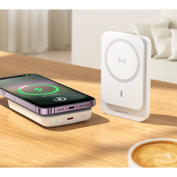 Зовнішній акумулятор BOROFONE BJ63A Nimble PD20W magnetic power bank(10000mAh) White (6941991113956)