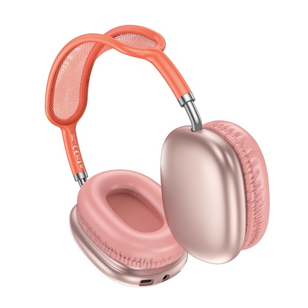 Бездротові навушники BOROFONE BO22 Plus Elegant BT headphones Pink (6941991115240)