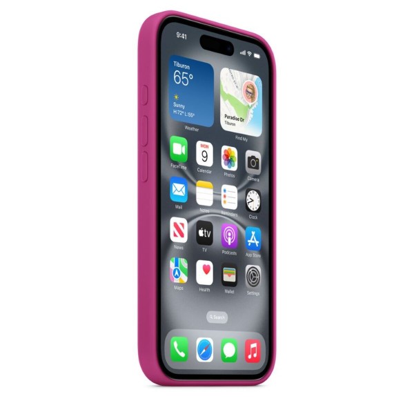 Чохол для смартфона Silicone Full Case AAA MagSafe IC for iPhone 16 Pro Max Moon Red (Orig16PMRed)