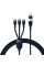 Кабель Baseus Flash Series Ⅱ Two-for-three Charging Cable U+C to M+L+C 100W 1.2m Blue (CASS030103)