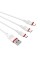 Кабель BOROFONE BX17 3-in-1 Enjoy charging cable for iP+Micro+Type-C White (6957531099369)