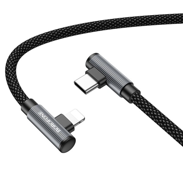 Кабель BOROFONE BU50 elbow magnetic PD charging data cable iP 1m Black (6941991111129)