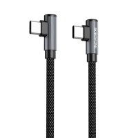 Кабель BOROFONE BU50 elbow magnetic 60W charging data cable Type-C to Type-C 1m Black (6941991111136)