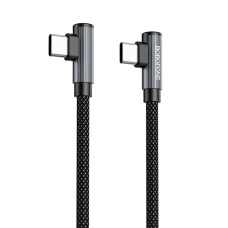 Кабель BOROFONE BU50 elbow magnetic 60W charging data cable Type-C to Type-C 1m Black (6941991111136)