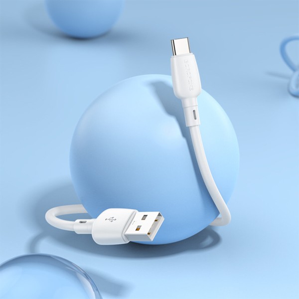Кабель BOROFONE BX93 Super power 27W charging data cable Type-C(L=0.25M) White (6941991107795)