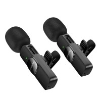 Бездротова мікрофонна система BOROFONE BFK15 Dual-mic lavalier wireless digital microphone (iP/Type-C) Black (6941991117107)