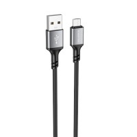 Кабель BOROFONE BX83 Micro Famous silicone charging data cable Black (6974443386387)
