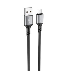 Кабель BOROFONE BX83 Micro Famous silicone charging data cable Black (6974443386387)