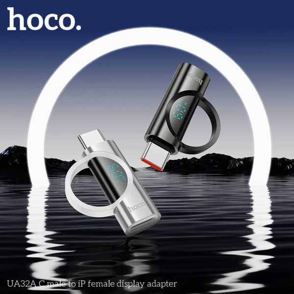 Адаптер HOCO UA32A C male to iP female display adapter Black (6942007633420)
