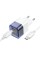 Мережевий зарядний пристрій HOCO C125A Transparent tribute single-port PD20W charger set(Type-C to Type-C) Transparent Blue (6931474798381)