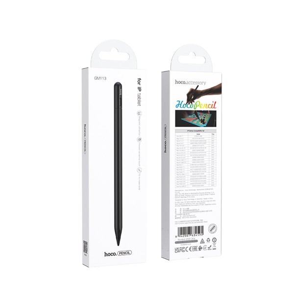 Стилус HOCO GM113 Active capacitive pen pad dedicated Black (6942007634595)