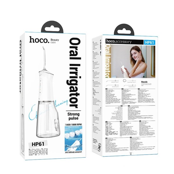 Іригатор HOCO HP61 Electric oral flushing device with large-capacity water tank White (6942007631709)