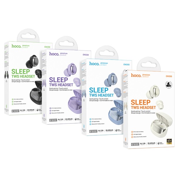 Бездротові навушники HOCO EW200 Elegant true wireless sleep BT headset Milky White (6942007632645)