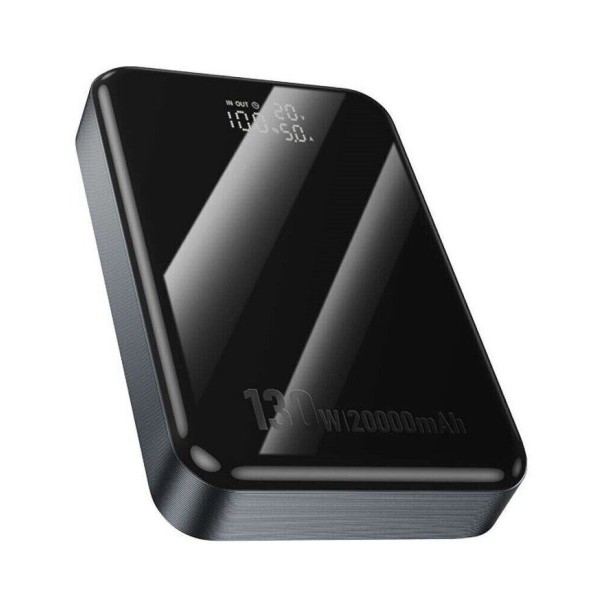 Зовнішній акумулятор HOCO Q30A Fast charge 130W power bank(20000mAh) Metal Gray (6942007634069)