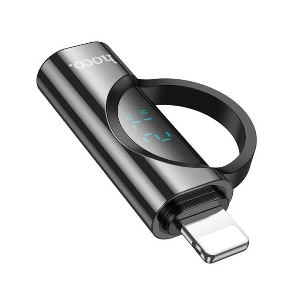 Адаптер HOCO UA32B iP male to C female display adapter Black (6942007633444)