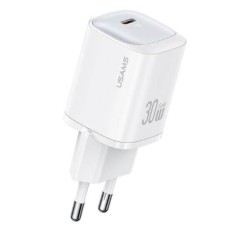 Мережевий зарядний пристрій Usams CC251 30W GaN 1C white (CC251TC02)