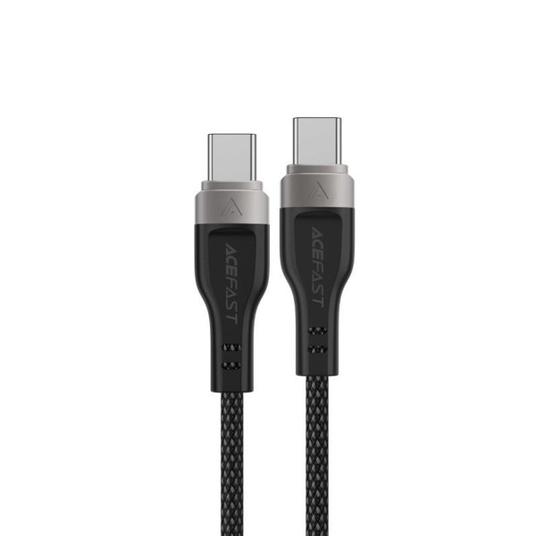 Кабель ACEFAST C11-03 Type-C to Type-C 3A, 60W, 1.2m, nylon + PVC, zinc connectors, Black (6974316280217)