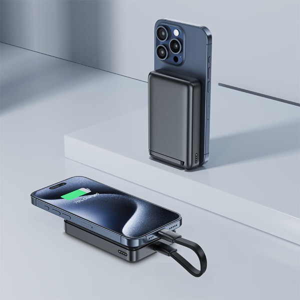Зовнішній акумулятор ACEFAST M11 PD30W Qi2 magnetic wireless charging power bank 10000 mAh Black (6974316282341)