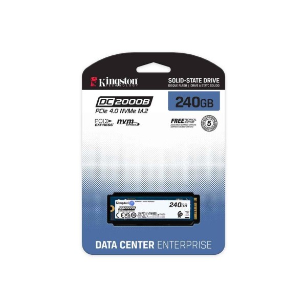Накопичувач SSD M.2 Kingston DC2000B 240GB NVMe 2280 PCIe 4.0 x4 3D NAND TLC (SEDC2000BM8/240G)