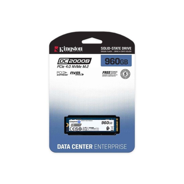Накопичувач SSD M.2 Kingston DC2000B 960G NVMe 2280 PCIe 4.0 x4 3D NAND TLC (SEDC2000BM8/960G)