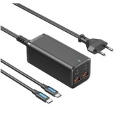 Мережевий зарядний пристрій Vention 4-Port USB (C + C + A + A) GaN Charger (100W/100W/18W/18W) EU-Plug Black (FBSBG-EU)