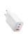 Мережевий зарядний пристрій ESSAGER ECT67W Gan 1USB 2T-C 67W white (ECT67W-LJB02-Z)
