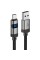 Кабель ACEFAST C15-04 USB-A to USB-C zinc alloy digital display braided charging data cable Black (6974316283737)