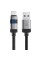 Кабель ACEFAST C15-04 USB-A to USB-C zinc alloy digital display braided charging data cable Black (6974316283737)