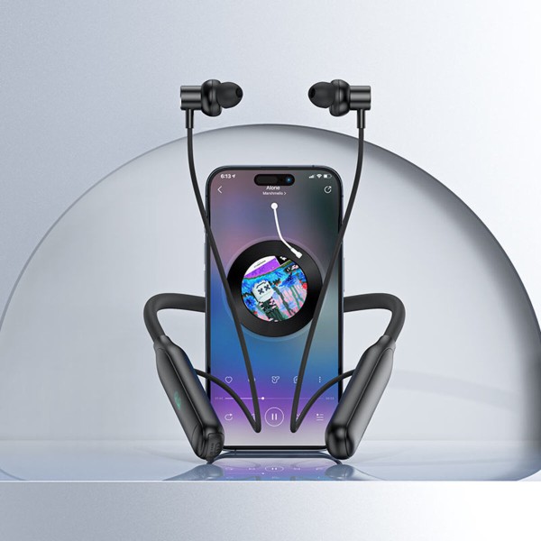 Бездротові навушники ACEFAST N4 neck hanging wireless earphones Black (6974316283607)