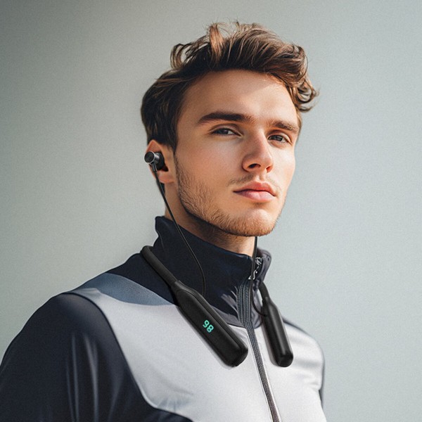 Бездротові навушники ACEFAST N4 neck hanging wireless earphones Black (6974316283607)