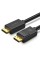 Кабель UGREEN DP Male to Male Cable 1m (Black) (UGR-10244)
