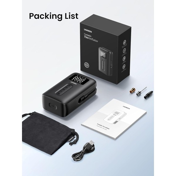 Автомобільний насос UGREEN Portable Tire Inflator (UGR-15951)