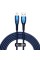 Кабель Baseus Glimmer Series Fast Charging Data Cable USB to iP 2.4A 2m Blue (CADH000303)