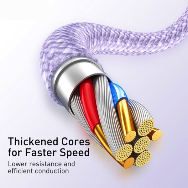 Кабель Baseus Dynamic Series Fast Charging Data Cable USB to iP 2.4A 2m Purple (CALD000505)