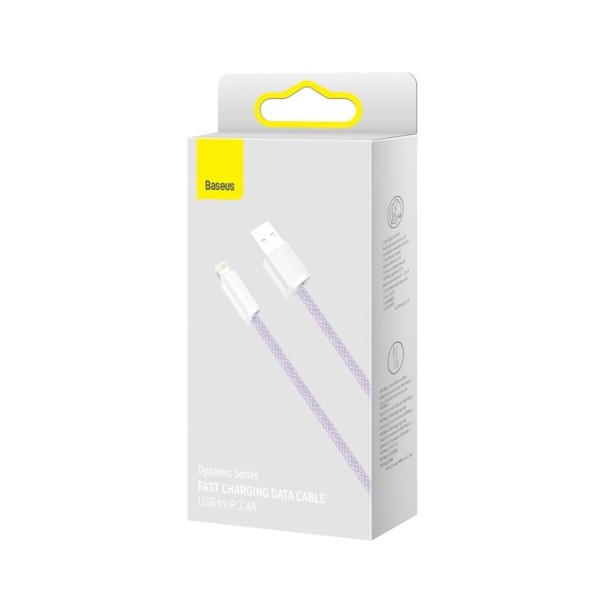 Кабель Baseus Dynamic Series Fast Charging Data Cable USB to iP 2.4A 2m Purple (CALD000505)