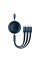 Кабель Baseus Bright Mirror 2 Series Retractable 3-in-1 Fast Charging  Data Cable USB to M+L+C 3.5A 1.1m Blue (CAMJ010003)