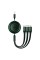 Кабель Baseus Bright Mirror 2 Series Retractable 3-in-1 Fast Charging  Data Cable USB to M+L+C 3.5A 1.1m Green (CAMJ010006)