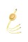 Кабель Baseus Bright Mirror 2 Series Retractable 3-in-1 Fast Charging  Data Cable USB to M+L+C 3.5A 1.1m yellow (CAMJ010011)
