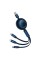 Кабель Baseus Bright Mirror 2 Series Retractable 3-in-1 Fast Charging  Data Cable USB to M+L+C 66W 1.1m Blue (CAMJ010103)