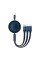 Кабель Baseus Bright Mirror 2 Series Retractable 3-in-1 Fast Charging  Data Cable USB to M+L+C 66W 1.1m Blue (CAMJ010103)
