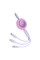 Кабель Baseus Bright Mirror 2 Series Retractable 3-in-1 Fast Charging  Data Cable Type-C to M+L+C 100W 1.1m Purple (CAMJ010205)