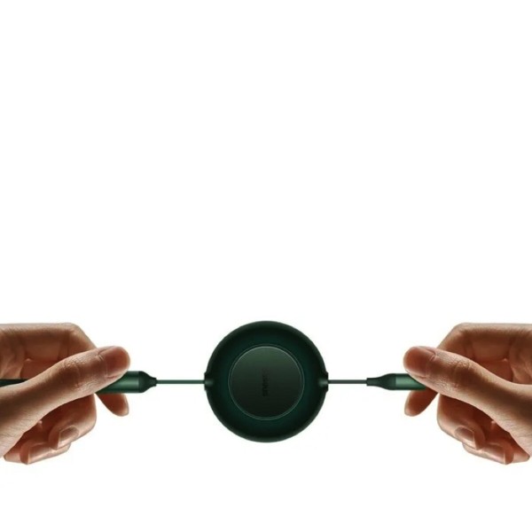 Кабель Baseus Bright Mirror 2 Series Retractable 3-in-1 Fast Charging  Data Cable Type-C to M+L+C 100W 1.1m Green (CAMJ010206)