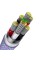 Кабель Baseus Flash Series Ⅱ One-for-three Fast Charging Data Cable USB to M+L+C 100W 1.2m Purple (CASS030005)