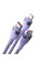 Кабель Baseus Flash Series Ⅱ One-for-three Fast Charging Data Cable USB to M+L+C 100W 1.2m Purple (CASS030005)