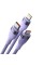 Кабель Baseus Flash Series Ⅱ Two-for-three Charging Cable U+C to M+L+C 100W 1.2m Purple (CASS030105)