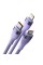 Кабель Baseus Flash Series Ⅱ One-for-three Fast Charging Data Cable USB to M+L+C 66W 1.2m Purple (CASS040005)